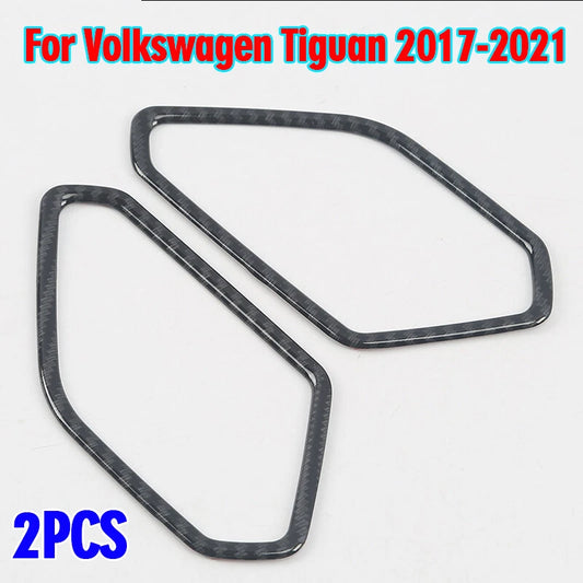 2 x Back Door Horn Frame Cover Carbon Fiber for Volkswagen Tiguan (2017–2021)