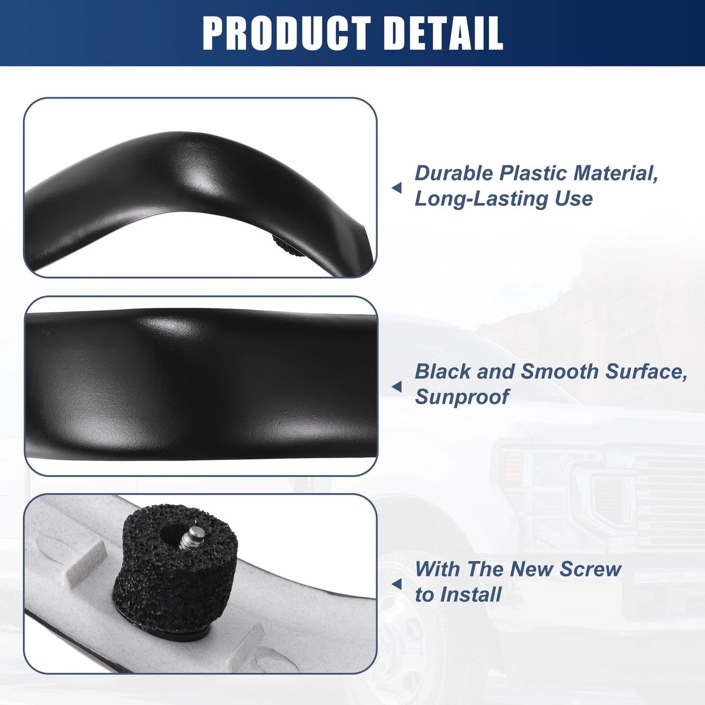 Left Right Pillar Decorative Covers for Ford F250 F350 F450 (2008-2016)