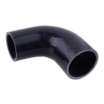 Black 2" to 2.5" 90 Degree Reducer Silicone Hose Coupler for Car