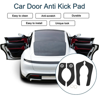 Car Door Anti Kick Pad Sticker Protector for Honda CRV (2012-2016) Black 1 Set