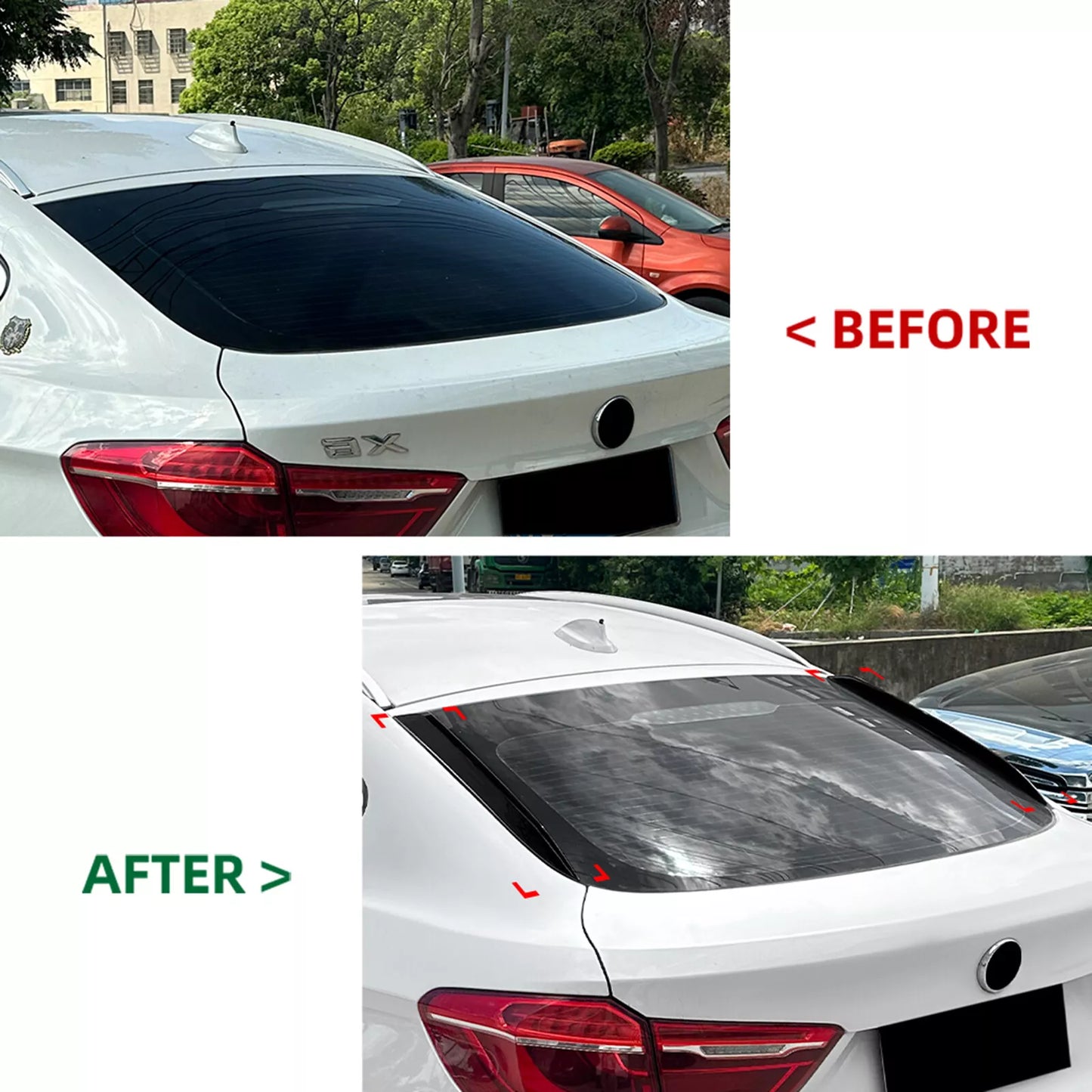 Rear Window Side Spoiler Lip for BMW X6 F16 (2015-2019)