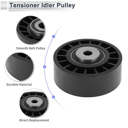 Drive Belt Idler Pulley for Mercedes-Benz C-Class (1995-2002) Black 1 x Pc