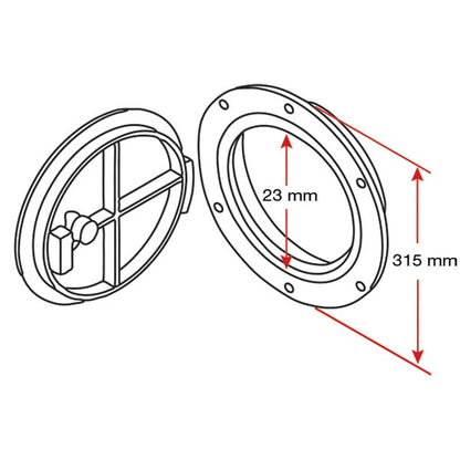 White Round Removable Access Hatch Lid ASA Plastic for CAN-SB Models