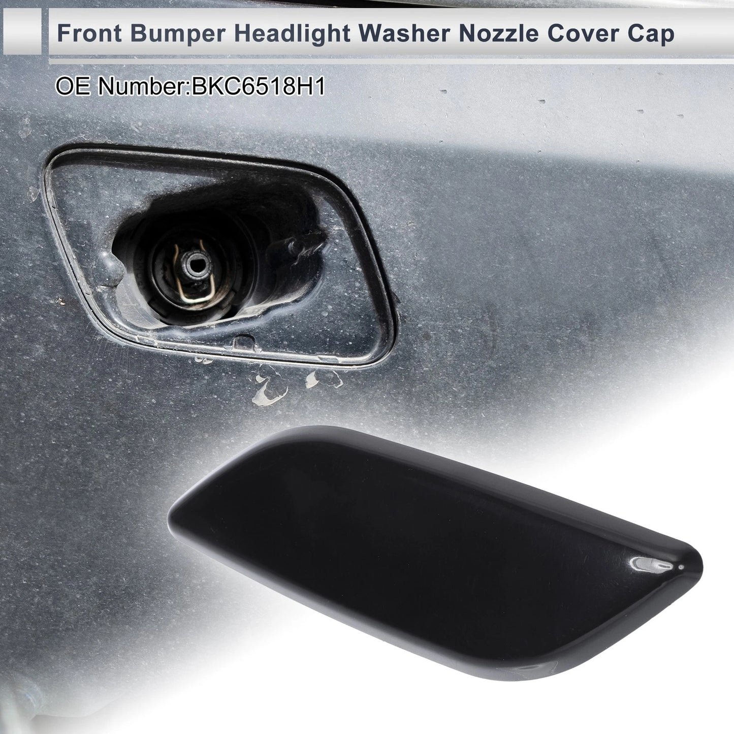 Front Left Bumper Headlight Washer Nozzle Cover for Mazda 3 (2004-2013)