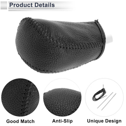 Gear Shift Knob Cover for Toyota Corolla 2009-2013 Pebbled Black Faux Leather