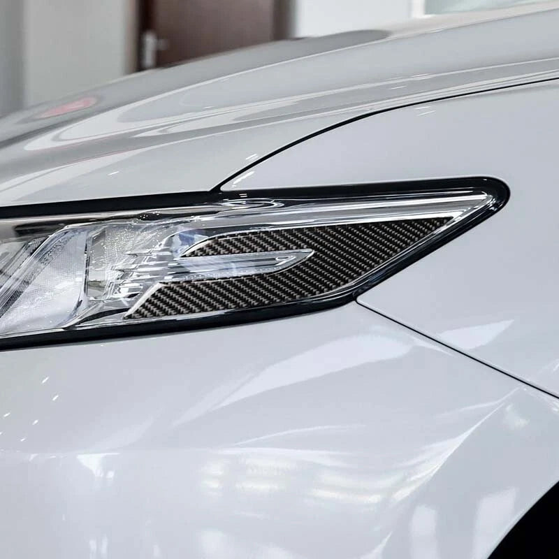 Car Carbon Fiber Headlight Sticker Eyelid Trim Fit for Toyota Camry 2018+