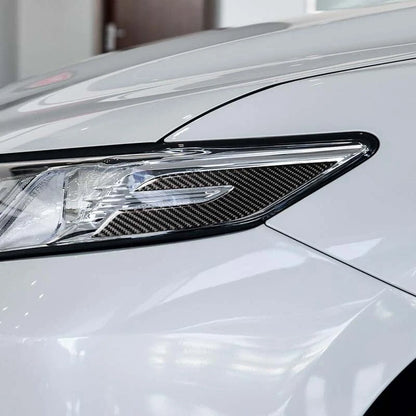 Car Carbon Fiber Headlight Sticker Eyelid Trim Fit for Toyota Camry 2018+