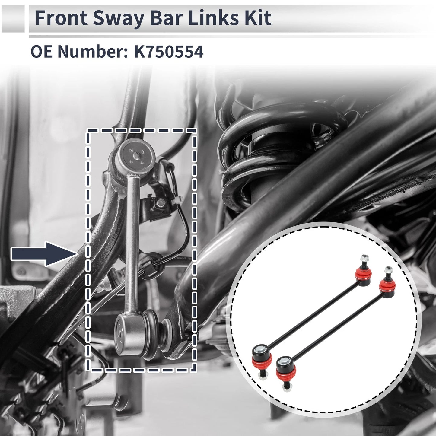 Front Stabilizer Bar Links for Ford C-Max (2013-2014) - 2 Pcs