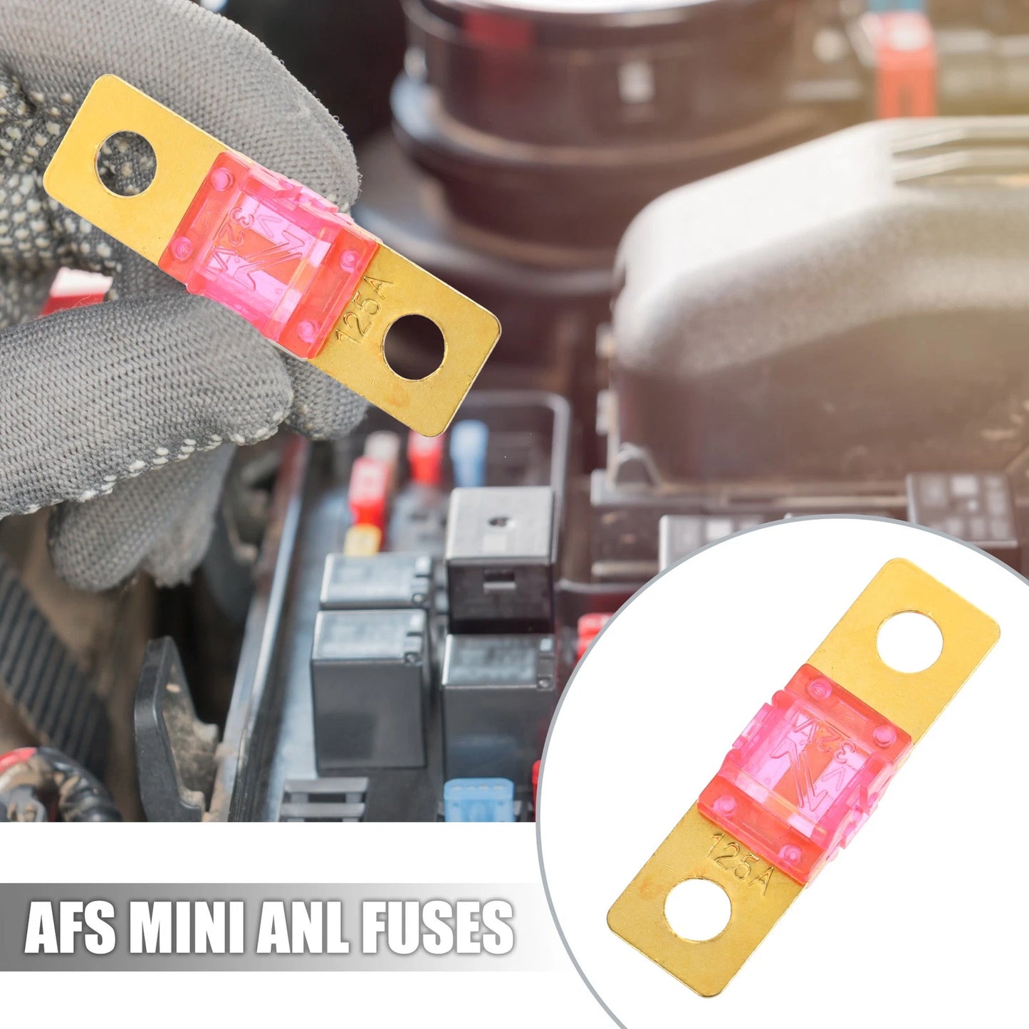 Fuse / 4x125A 32V Bolt-on / AMI Fuse for Automotive Marine Audio Video System
