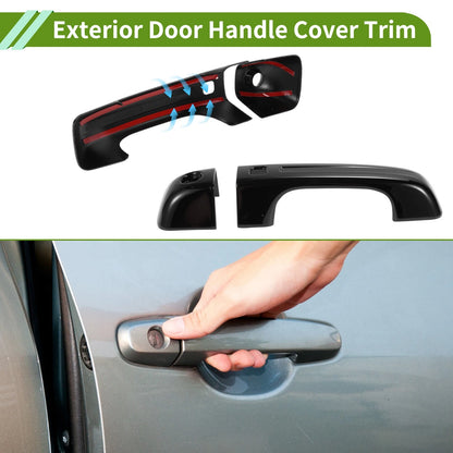 Gloss Black ABS Exterior Door Handle Cover Trim for Ford Bronco (2021-2025)