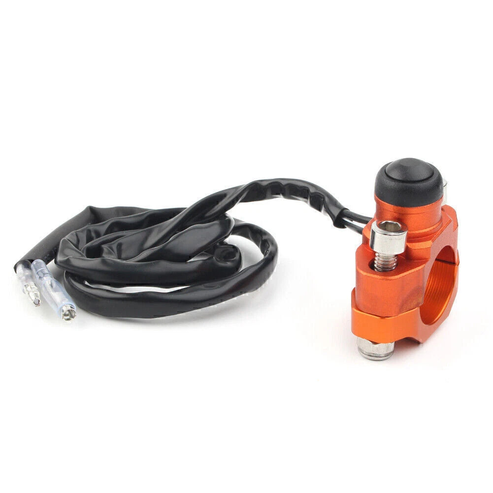 Fit 7/8" Orange Handlebar Rotating Start Stop Kill Switch for Motorcycle
