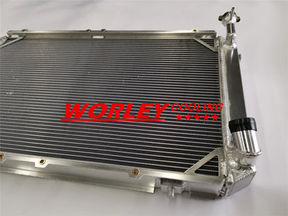 Aluminum Radiator for Nissan Patrol Y60 4.2L Petrol (1997-1999) + Fans