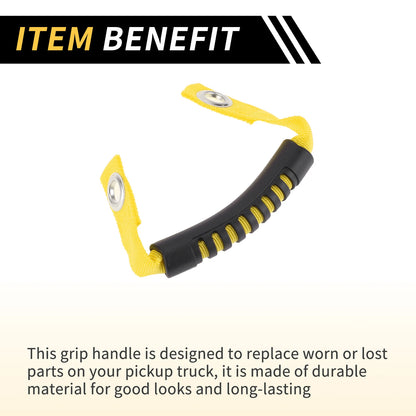 2 x Roll Bar Grab Handles for Jeep Wrangler Roof Rope Handle Yellow