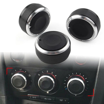 A/C Control Switch Knob Covers for Mazda 3 M3 (2004-2009) - 3 x Items