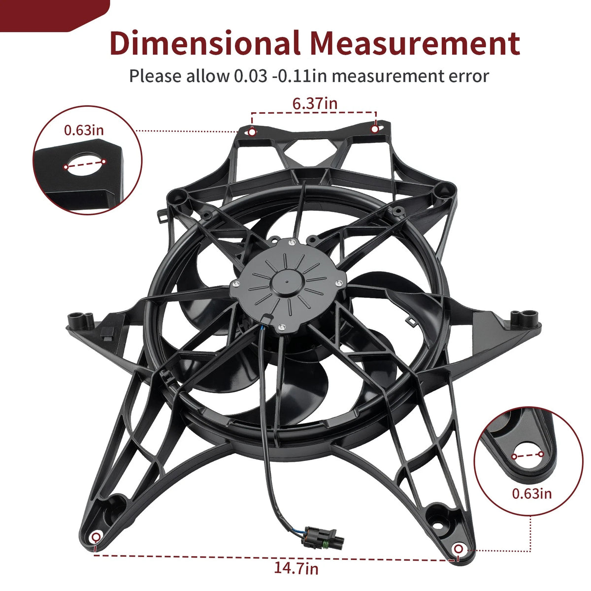 Radiator Fan Assembly for Can-Am Maverick X3 Max Turbo R RR (2017–2024)