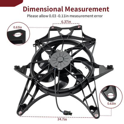 Radiator Fan Assembly for Can-Am Maverick X3 Max Turbo R RR (2017–2024)