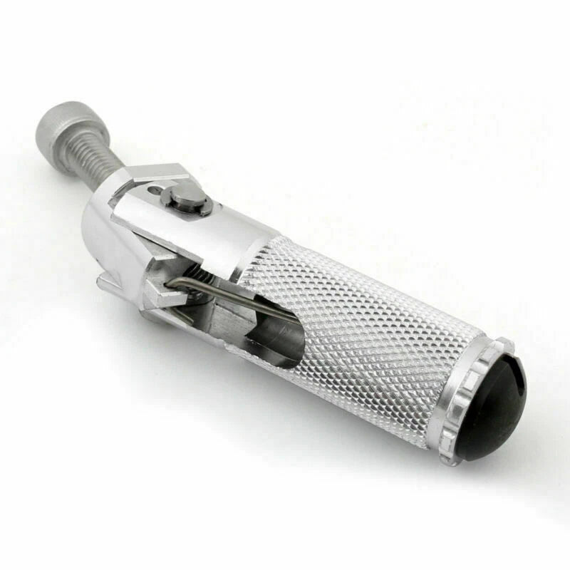CNC Folding Foot Pegs for Universal Motor Silver