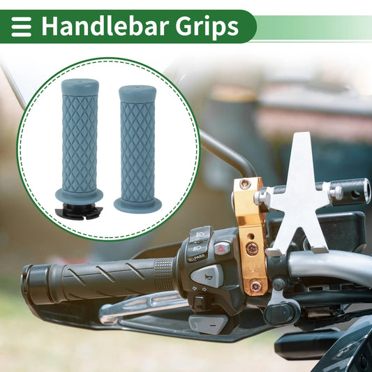 7/8" 22mm Hand Grips Cover Kit for Motorcycle TPU Gray Blue