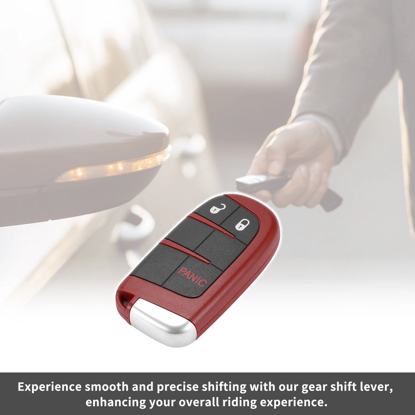 Key fob Shell Case for Dodge Charger (2018) Black Red