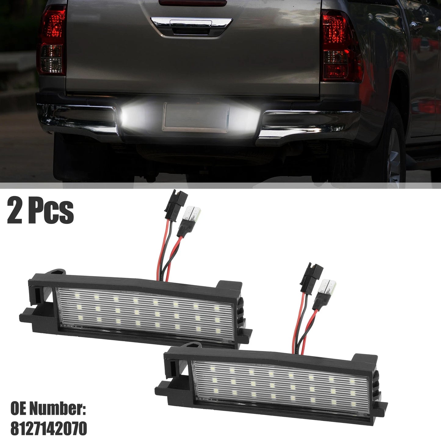 2 x Auto LED License Plate Lights for Toyota RAV4 (2006-2011)