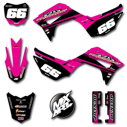 Custom Stickers Full Kit for Honda CRF 110 2019-2026 Pink Graphics