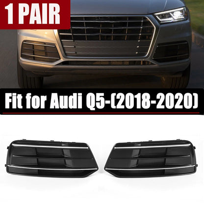 Front Bumper Fog Light Grille Cover Trim for Audi Q5 (2018-2020)