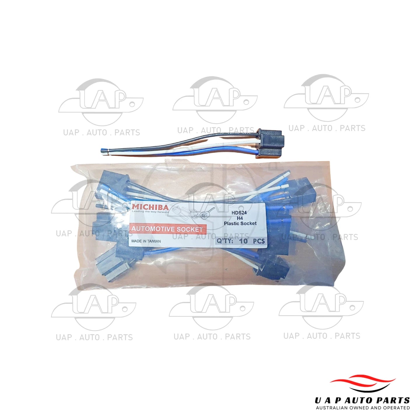 H4 Female Headlight Bulb Socket Wire Harness Plug 10 x for Universal (2010-2023)