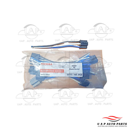 H4 Female Headlight Bulb Socket Wire Harness Plug 10 x for Universal (2010-2023)