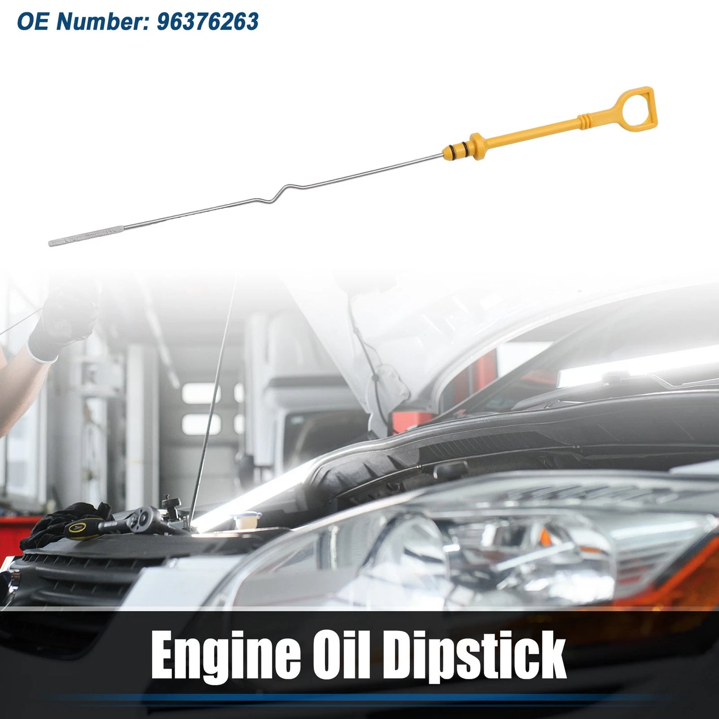 Engine Oil Level Indicator Dipstick for Chevrolet Aveo Yellow (2004 - 2008)