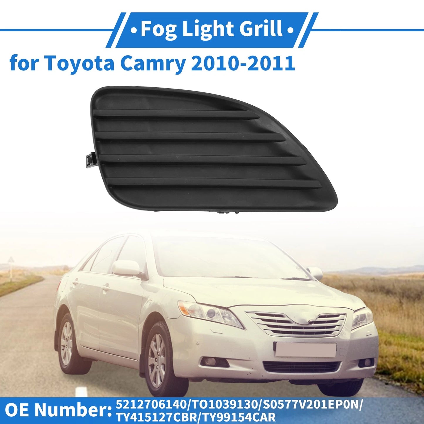 Front Right Bumper Fog Light Cover for Toyota Camry (2010–2011)