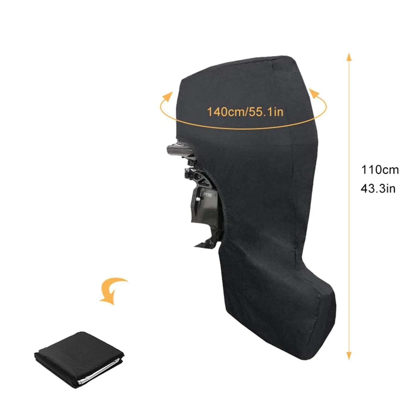 Outboard Motor Cover with Adjustable Strap for OMC 6-15HP Models