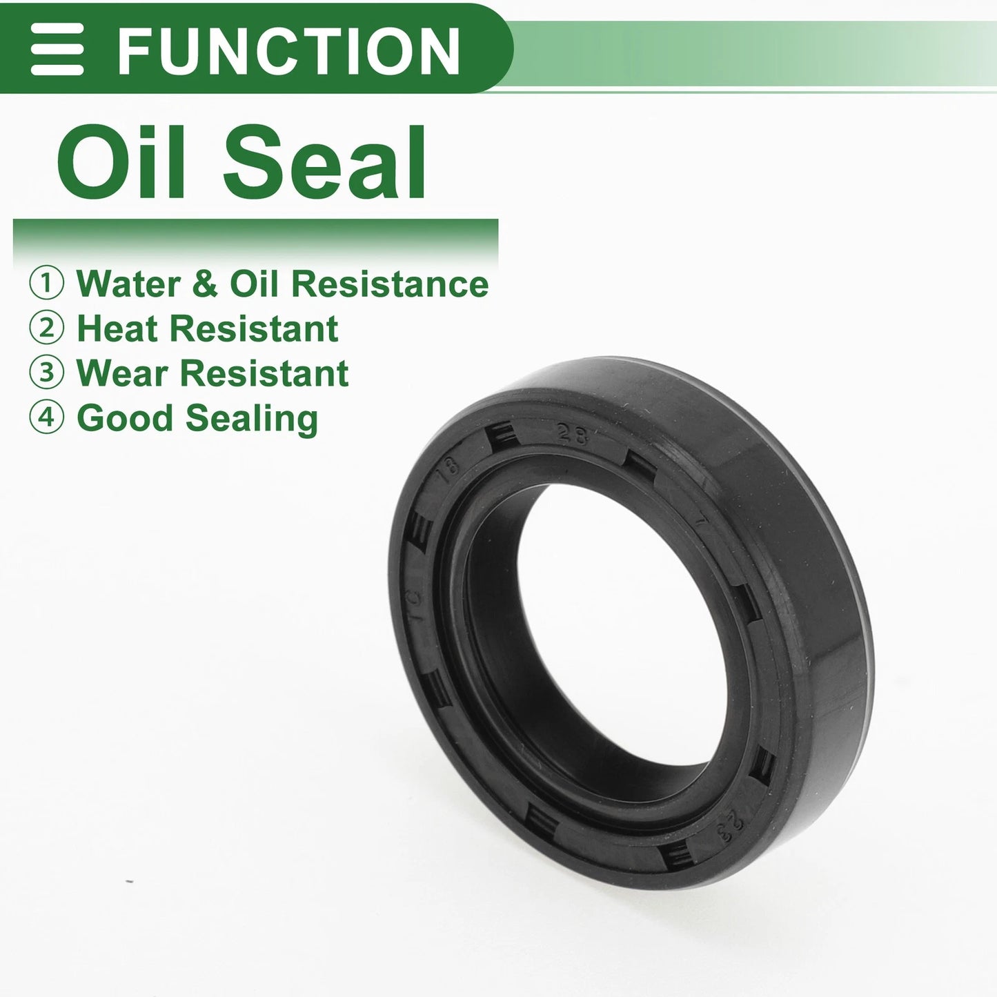 Oil Seal 18x28x7mm Black 5 Pcs Seal Ring NBR Rotary Shaft Seal for Make Model