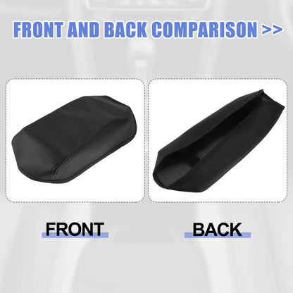 Microfiber Leather Armrest Cover Pad for Honda Civic (2012-2015) Black
