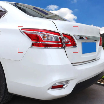 ABS Chrome Tail Light Frame Cover for Nissan Sentra (2013-2018)