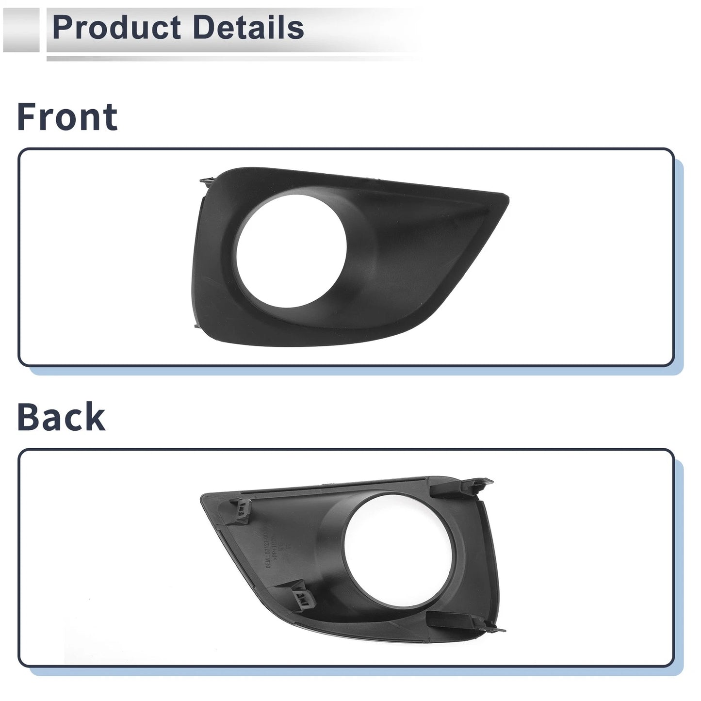 Front Right Fog Light Grill for Toyota Vios (2014-2015)