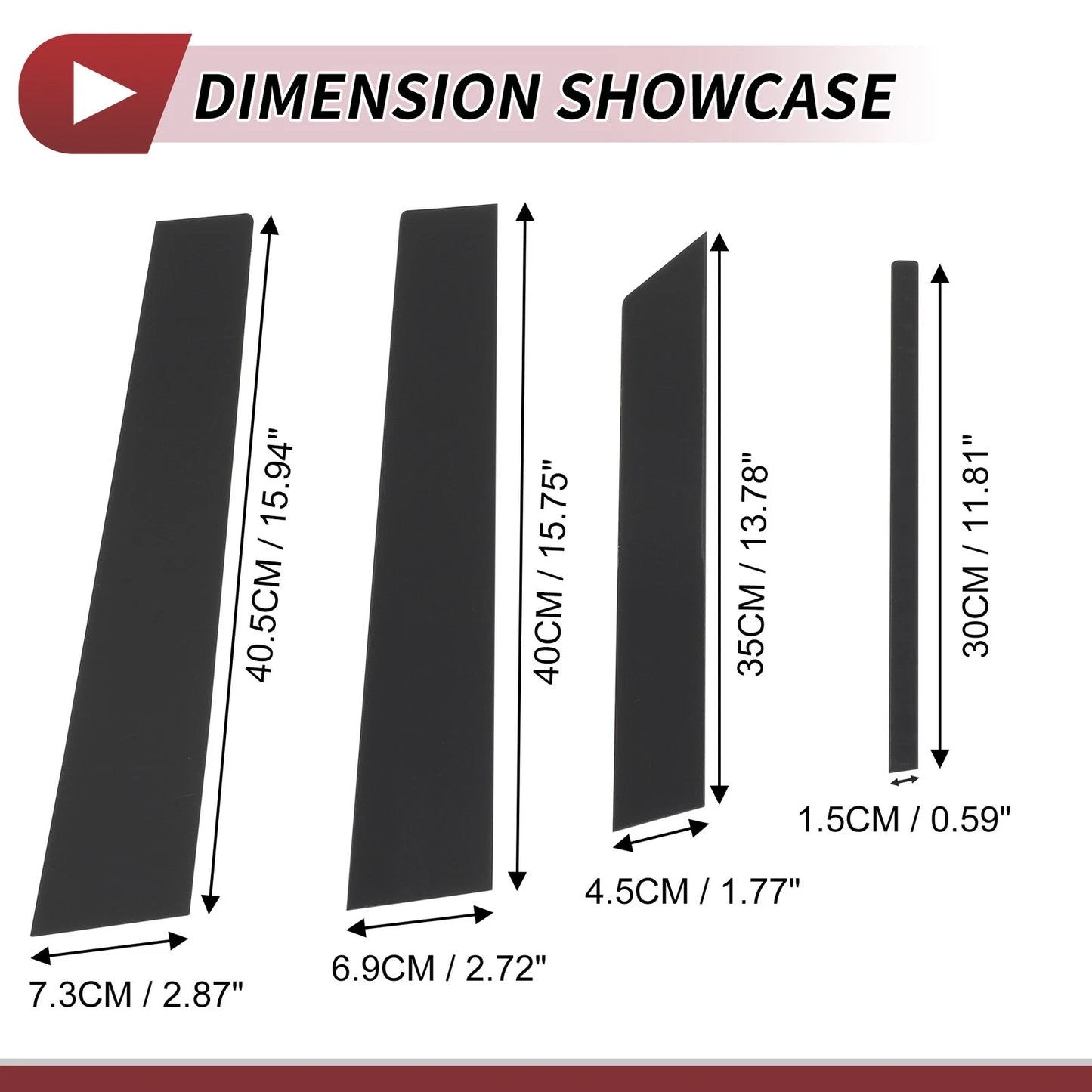 8 Pcs Door Pillar Window Trim for Kia Stonic (2018-2022) Black