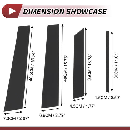 8 Pcs Door Pillar Window Trim for Kia Stonic (2018-2022) Black