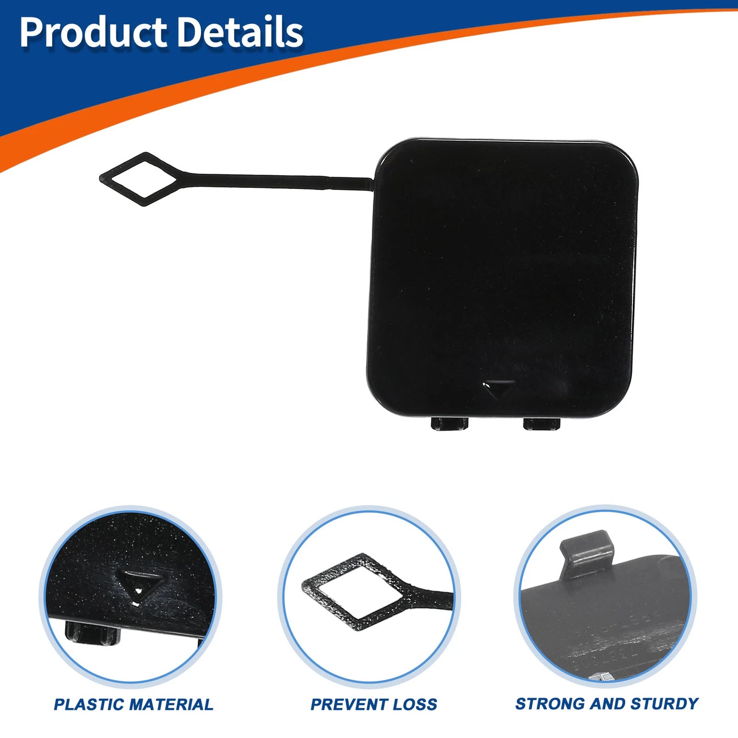 Rear Tow Hook Cover for BMW 530i 530e 540i M5 (2017-2023) Black