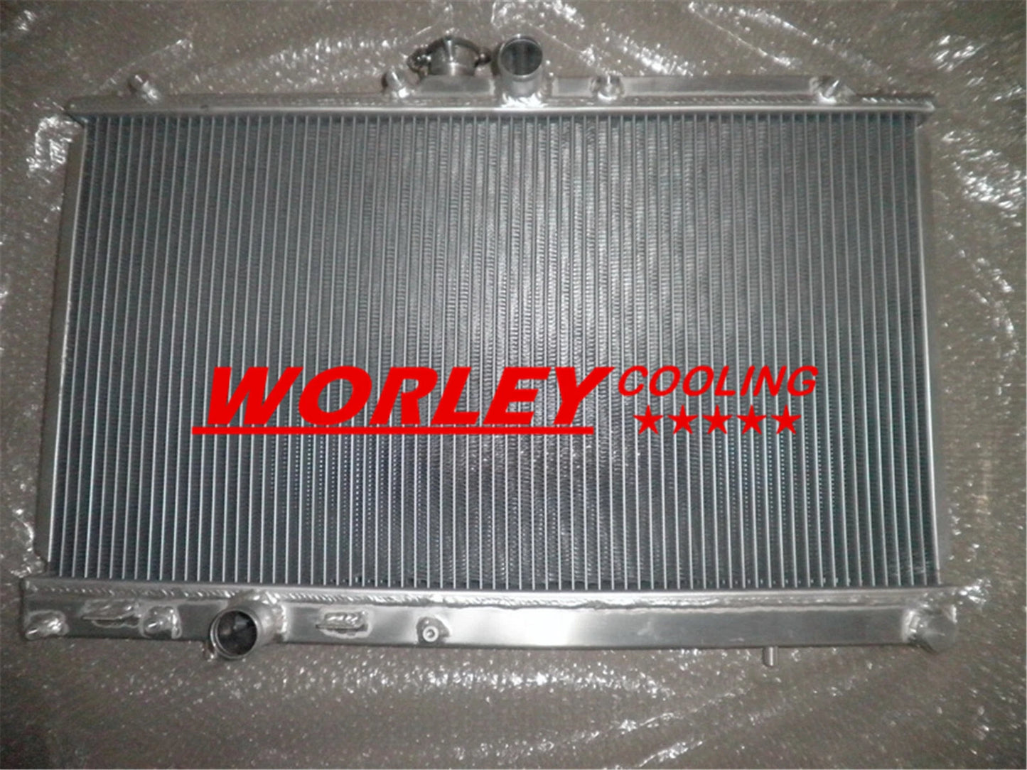 2 x core aluminum radiator for Mitsubishi EVO 7 8 9 2.0 MT (2001-2007)