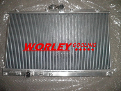 2 x core aluminum radiator for Mitsubishi EVO 7 8 9 2.0 MT (2001-2007)