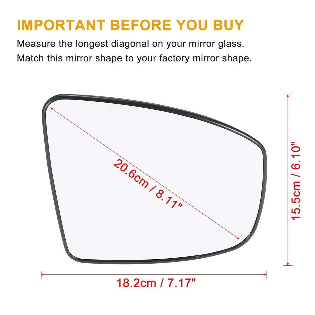 Heated Mirror Glass with Backing Plate for Nissan Murano (2009-2014)