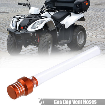 Gas Cap Vent Hose Tank Breather One Way 6pcs Clear Tube Orange for Motorcycle