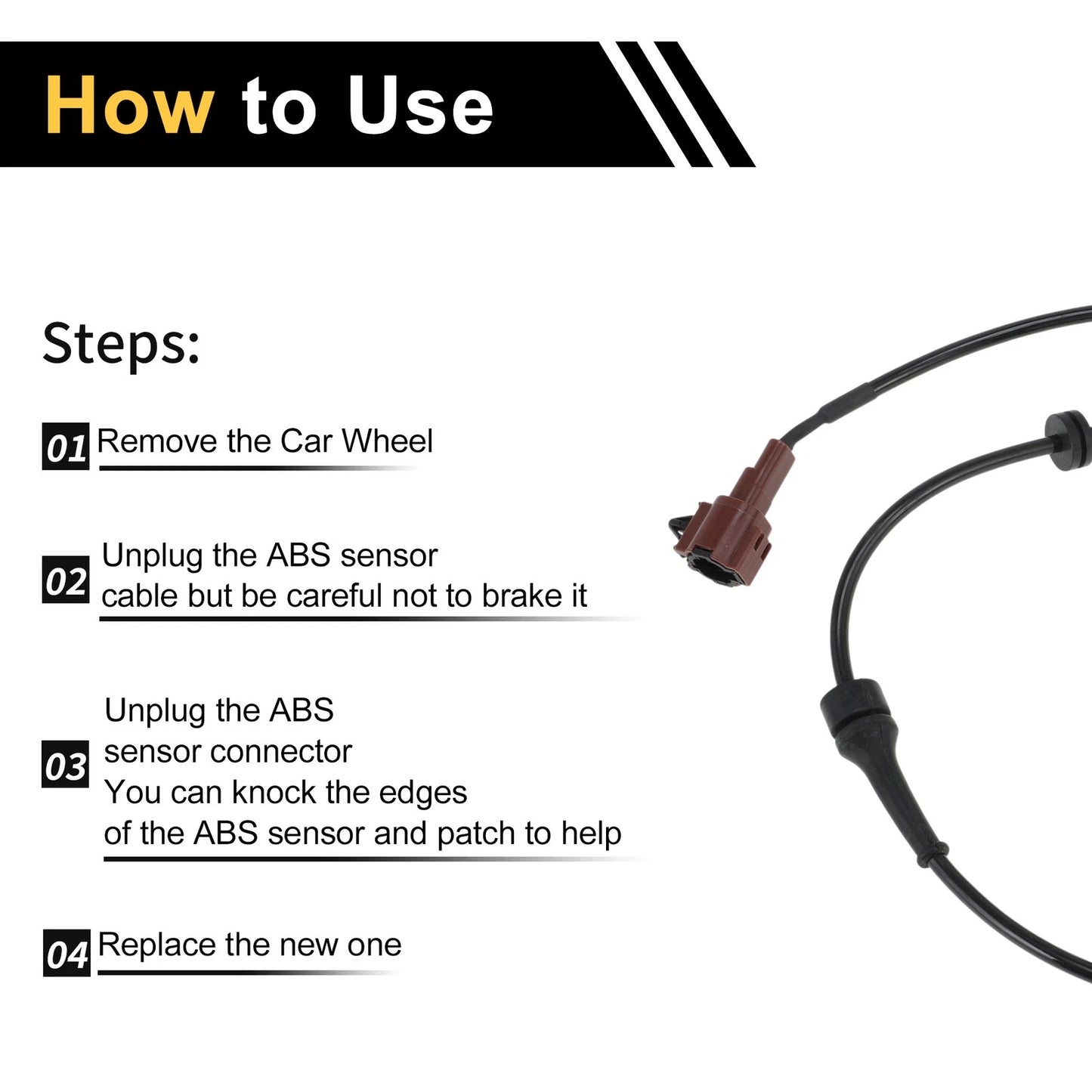 ABS Wheel Speed Sensor for Nissan Bluebird (1999-2006) 1 Pc