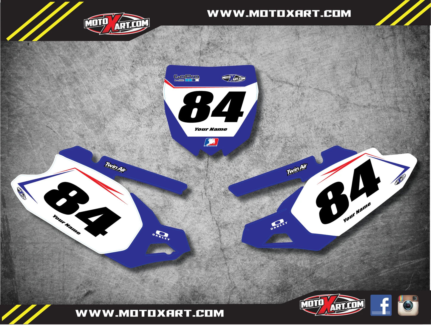 Custom Graphics Stickers Decals for Yamaha YZF 250 450 (2010-2013)