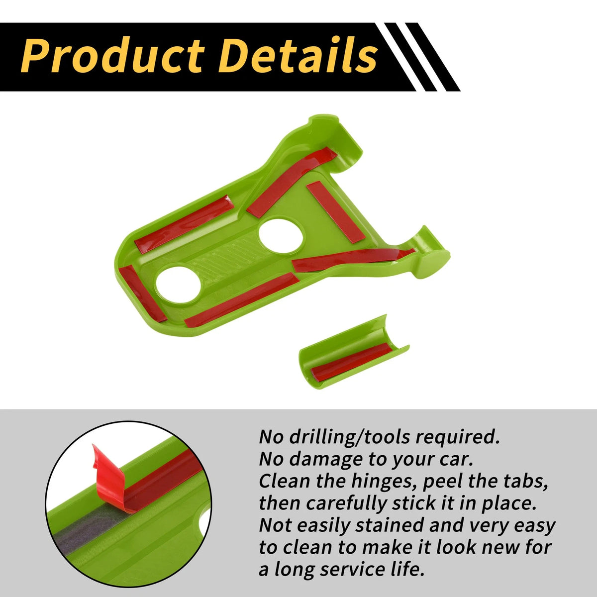Hood Hinge Covers  for Jeep Wrangler JL JLU (2018-2024) Plastic Green