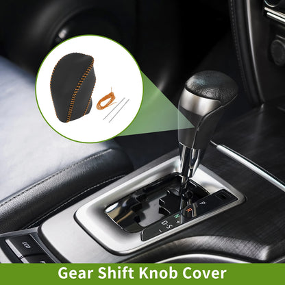 Gear Shift Knob Cover for Toyota Highlander 2008-2013 Black Orange