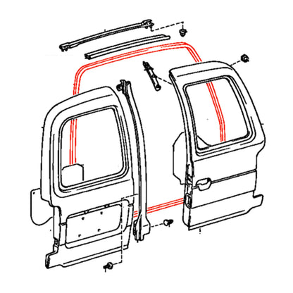 High Roof BootLid Weatherstrip Seal for Toyota Hiace 1989-2004