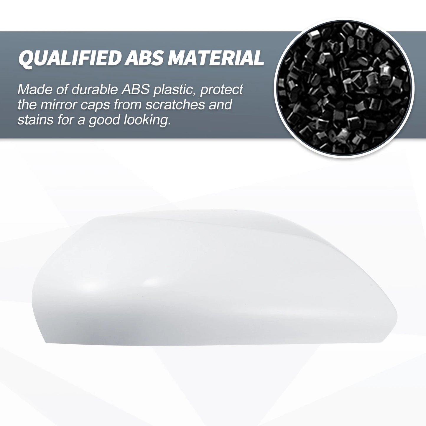 Right Side Mirror Cover Cap White for Toyota Camry (2018-2021)