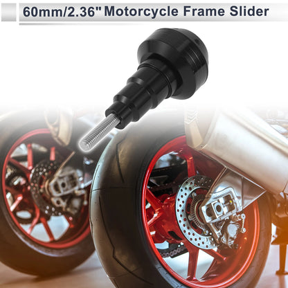 11mm Aluminum Alloy Plastic Motorcycle Slider Frame Bolt 1 Set Black for Bike