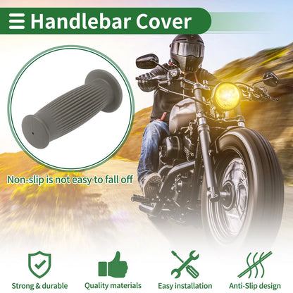 1 x 25mm Hand Grips Cover TPU Dark Gray for Motorcycle